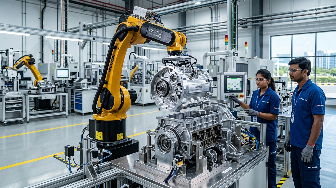 Heavy machinery installation project at manufacturing plant